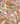 A seamless floral pattern with soft pastel colors featuring stylized orange and pink flowers intertwined with green leaves on a light background, crafted from recycled materials for Bubble & Blend's Vaat Doekjes Set Floral Fantasy towels.